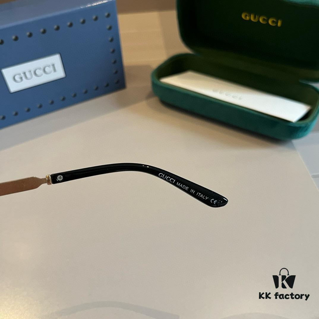 Gucci 2024 Official Spring Collection Optical Glasses, Celebrity Style Large-Frame Polarized Sunglasses