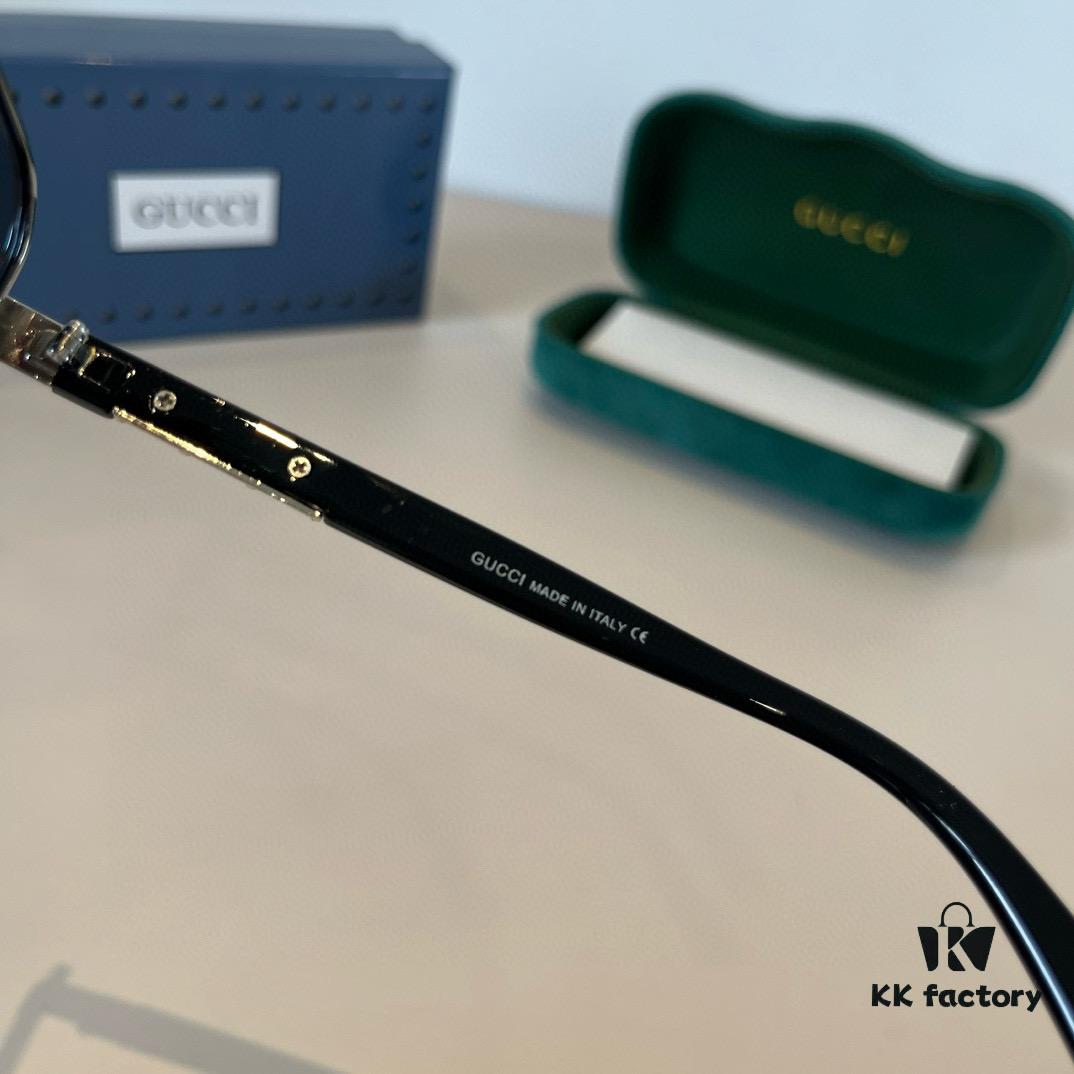 Gucci New Arrival Sunglasses 🕶️ Unisex Classic Metal Single-Bridge Aviator Style