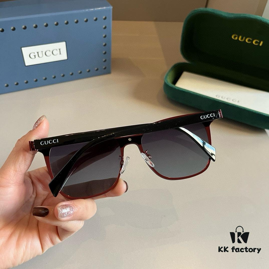Gucci 2025 Official Spring Collection New Arrival Oversized Sunglasses, Popular Polarized Clear Sunglasses Loved by Many Celebrities