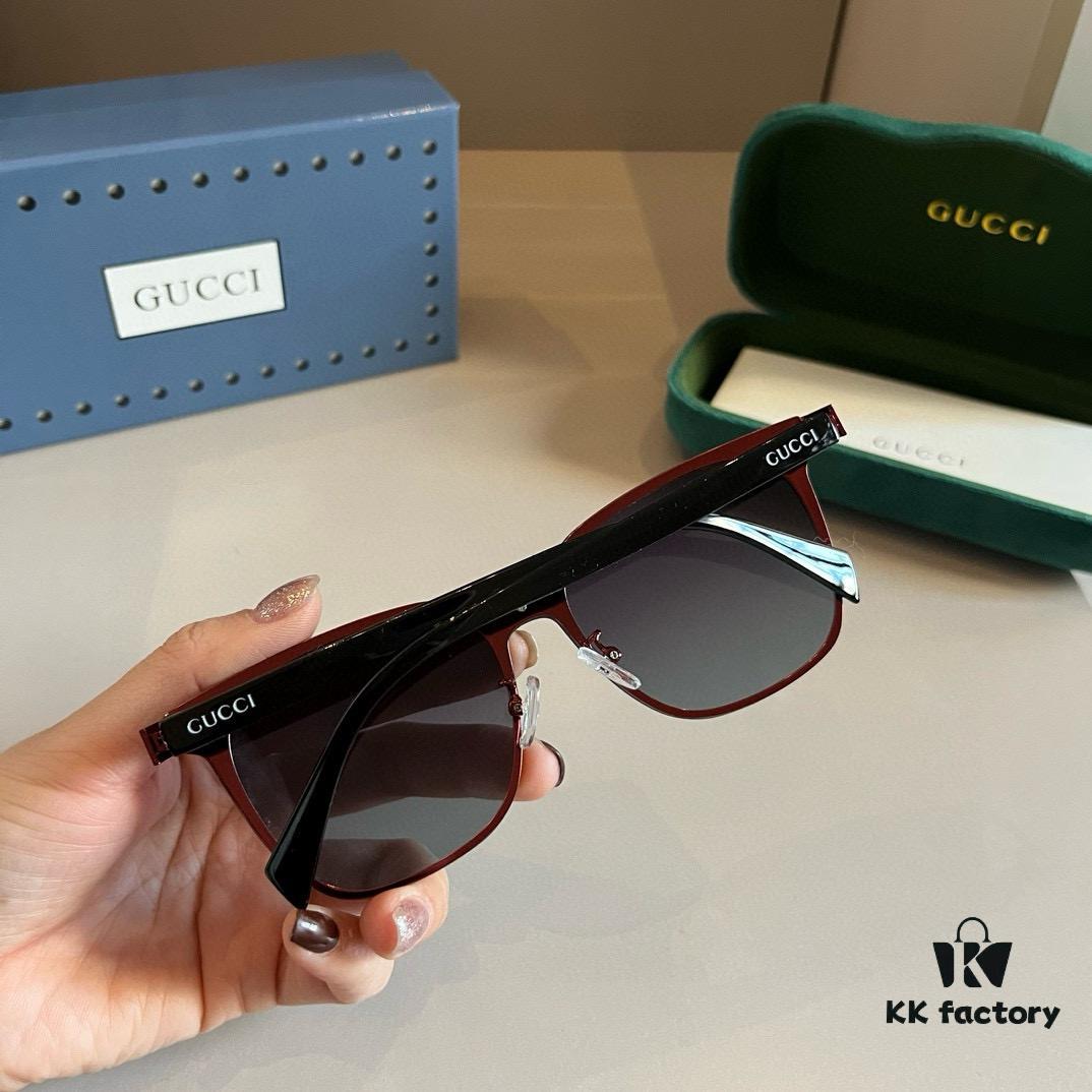 Gucci 2025 Official Spring Collection New Arrival Oversized Sunglasses, Popular Polarized Clear Sunglasses Loved by Many Celebrities