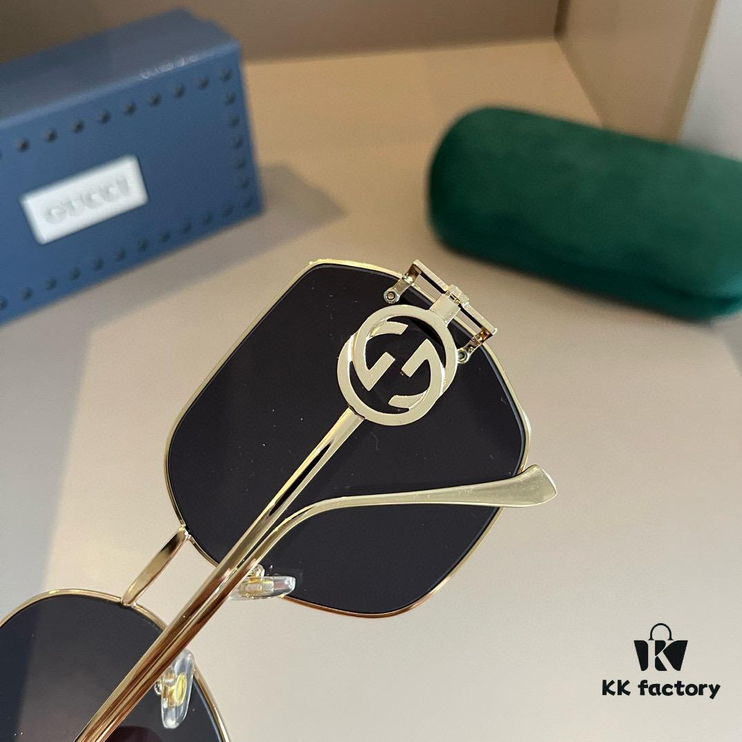 Gucci Fashion Sunglasses, Stylish European and American UV Protection Oversized Sunglasses, HD Dark Lenses, Universally Flattering Smile-Enhancing Unisex Eyewear