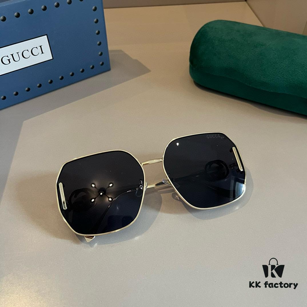 Gucci Fashion Sunglasses, Stylish European and American UV Protection Oversized Sunglasses, HD Dark Lenses, Universally Flattering Smile-Enhancing Unisex Eyewear