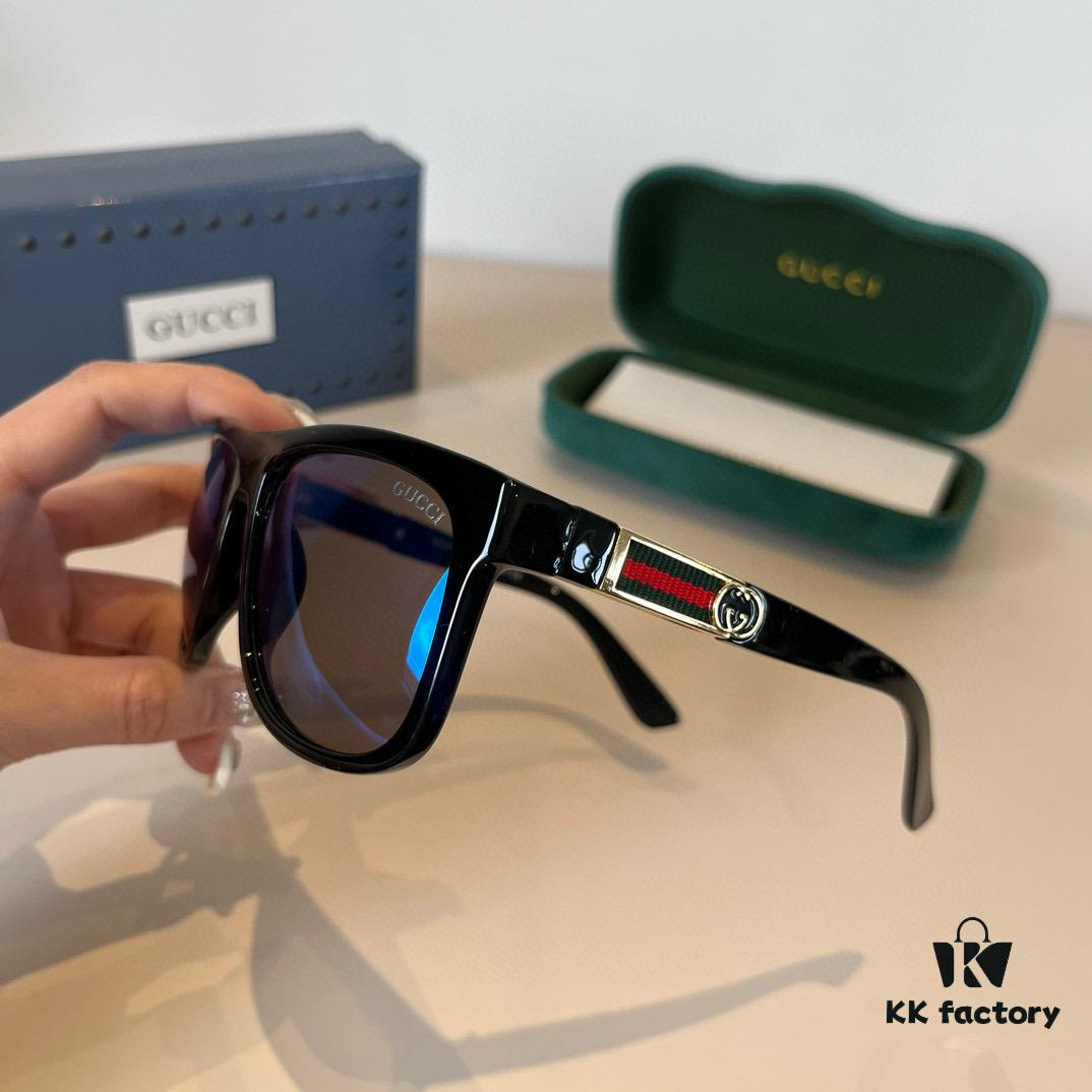 Gucci New Heavyweight Women's Sunglasses, Large Frame, 3D Fit, Flattering Face Shape, Retro and Stylish