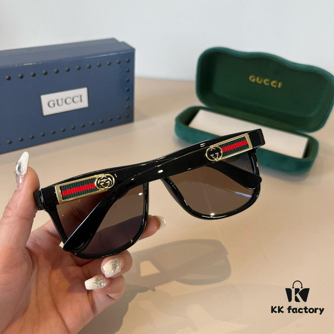 Gucci New Heavyweight Women's Sunglasses, Large Frame, 3D Fit, Flattering Face Shape, Retro and Stylish