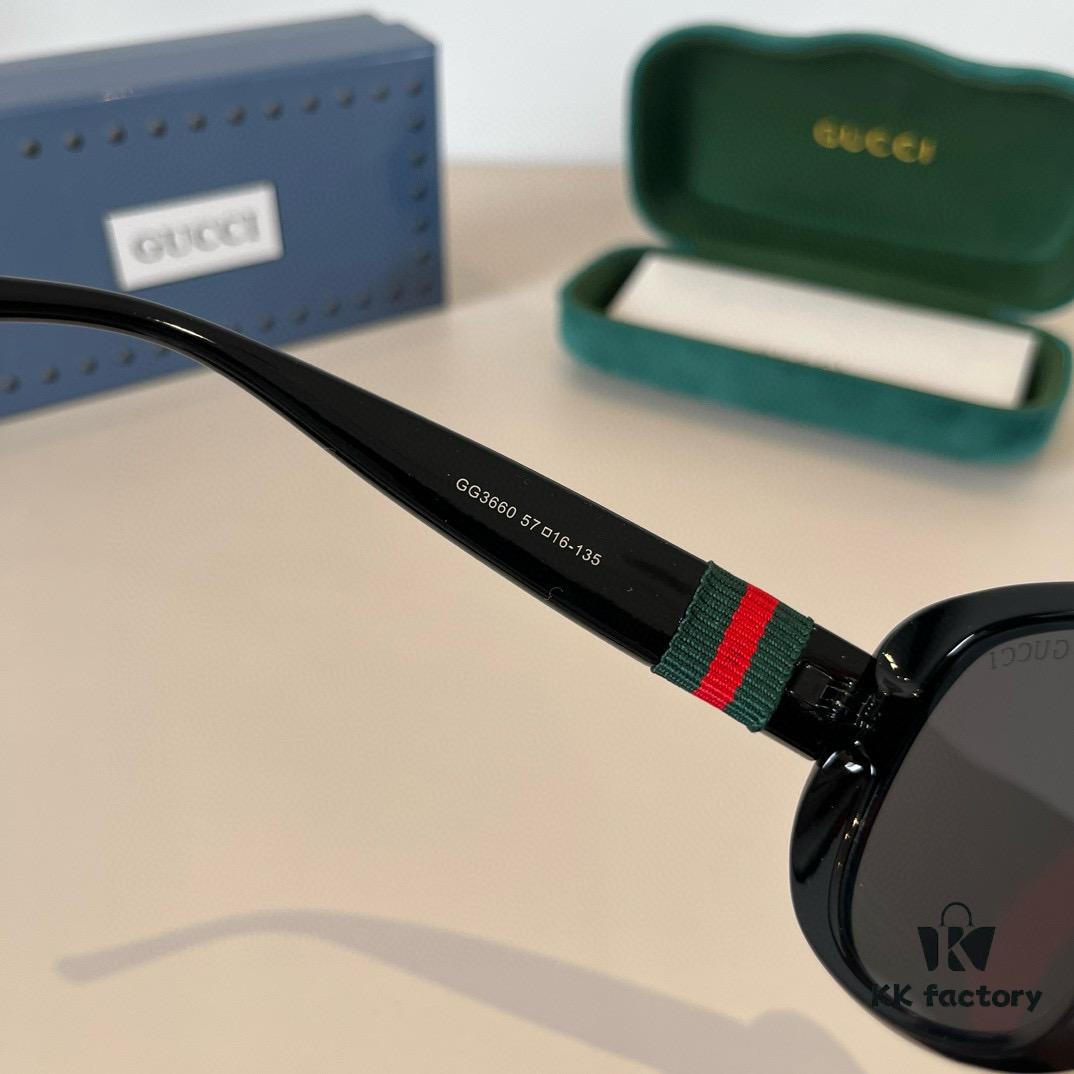 Gucci New Heavyweight Women's Sunglasses, Large Frame, 3D Fit, Flattering Facial Contour, Retro and Elegant