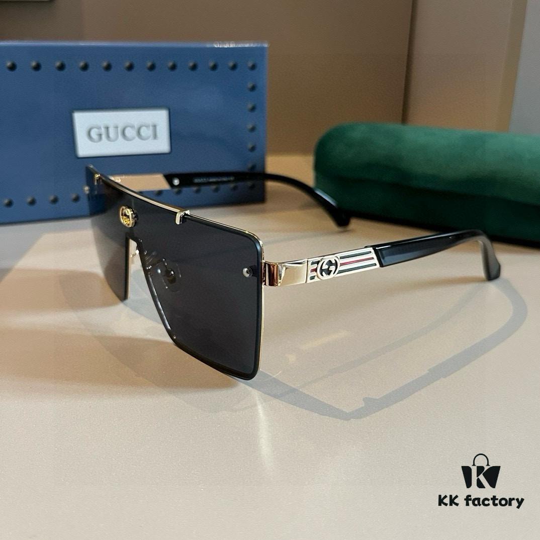 Gucci Men's Polarized Sunglasses, High-End Fashionable Universal Design, Slimming and Stylish