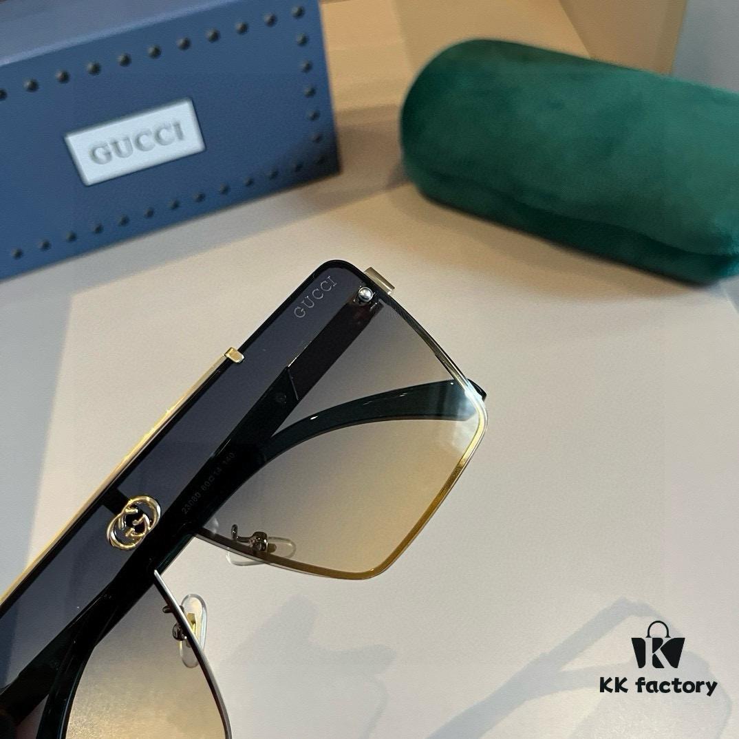 Gucci Men's Polarized Sunglasses, High-End Fashionable Universal Style, Face-Framing Design, Premium Quality Driving Sunglasses