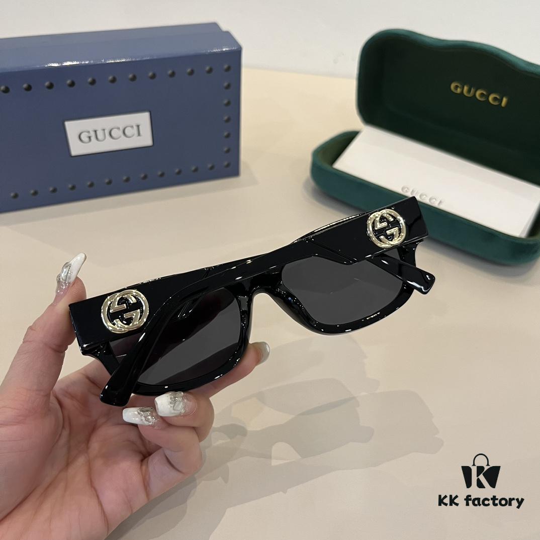Gucci New Heavyweight Women's Sunglasses with Large Frame and 3D Design for Flattering Facial Contour