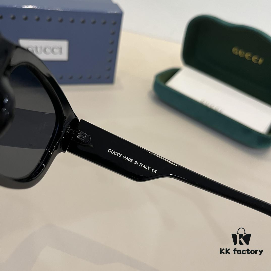 Gucci New Heavyweight Women's Sunglasses with Large Frame and 3D Design for Flattering Facial Contour