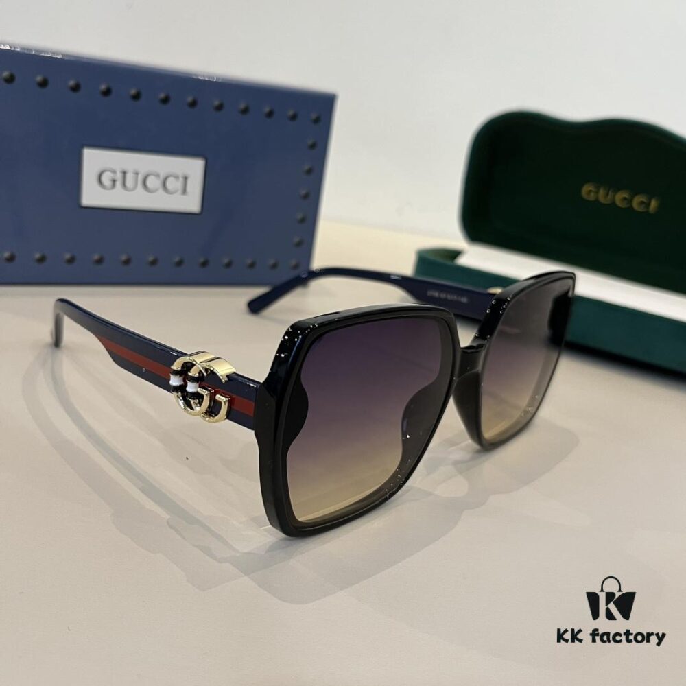 Gucci New Heavyweight Women's Sunglasses with Oversized 3D Frame for Flattering Facial Contour, Retro and Elegant