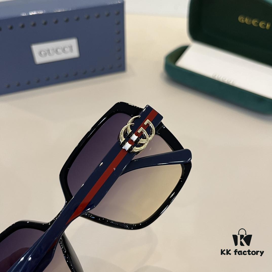 Gucci New Heavyweight Women's Sunglasses with Oversized 3D Frame for Flattering Facial Contour, Retro and Elegant