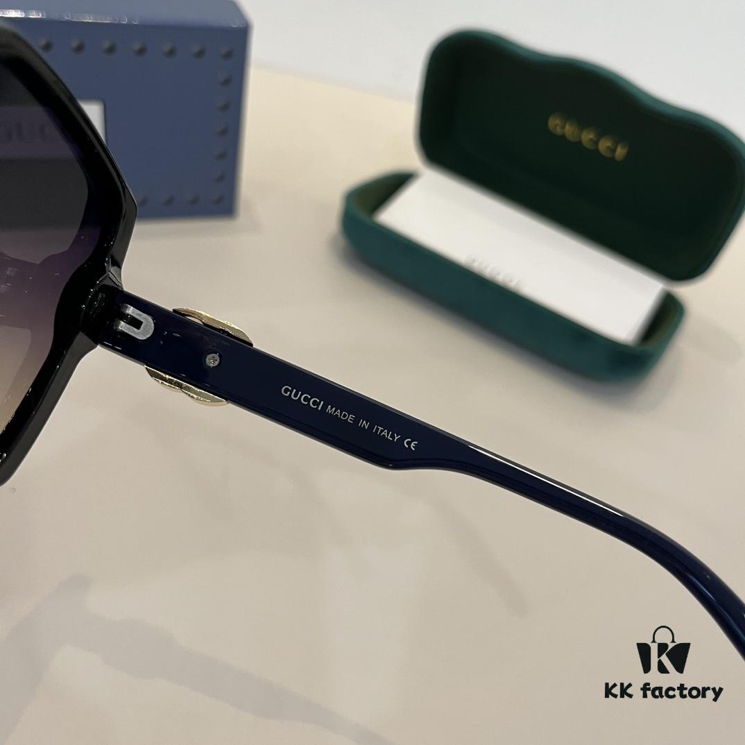 Gucci New Heavyweight Women's Sunglasses with Oversized 3D Frame for Flattering Facial Contour, Retro and Elegant