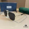 Gucci New Arrival Unisex Sunglasses 🕶️, Classic Metal Single-Bridge Aviator Style
