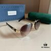 Gucci New Arrival Sunglasses 🕶️ Unisex, Extremely Comfortable Wear, Fashionable Metal Single-Bridge Aviator Round Sunglasses
