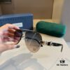 Gucci New Arrival Sunglasses 🕶️ Unisex, Extremely Comfortable Wear, Fashionable Metal Single-Bridge Aviator Round Sunglasses