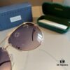 Gucci Women's Oversized 3D Frame Sunglasses, Vintage Style UV Protection Shades