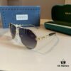 Gucci Heavyweight New Arrival Women's Sunglasses, Large Frame 3D Design for Face Contour Enhancement, Retro and Elegant