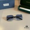Gucci New Arrival Unisex Sunglasses 🕶️, Fashionable Metal Single-Bridge Aviator Style