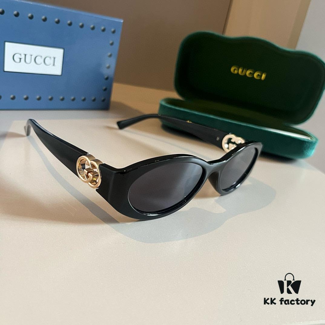 Gucci Sunglasses GG1662SA, Narrow Oval Frame with Elevated Integrated Nose Pad, Asian Fit Design