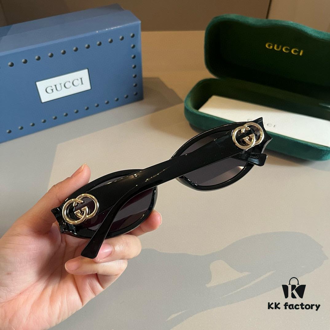 Gucci Sunglasses GG1662SA, Narrow Oval Frame with Elevated Integrated Nose Pad, Asian Fit Design