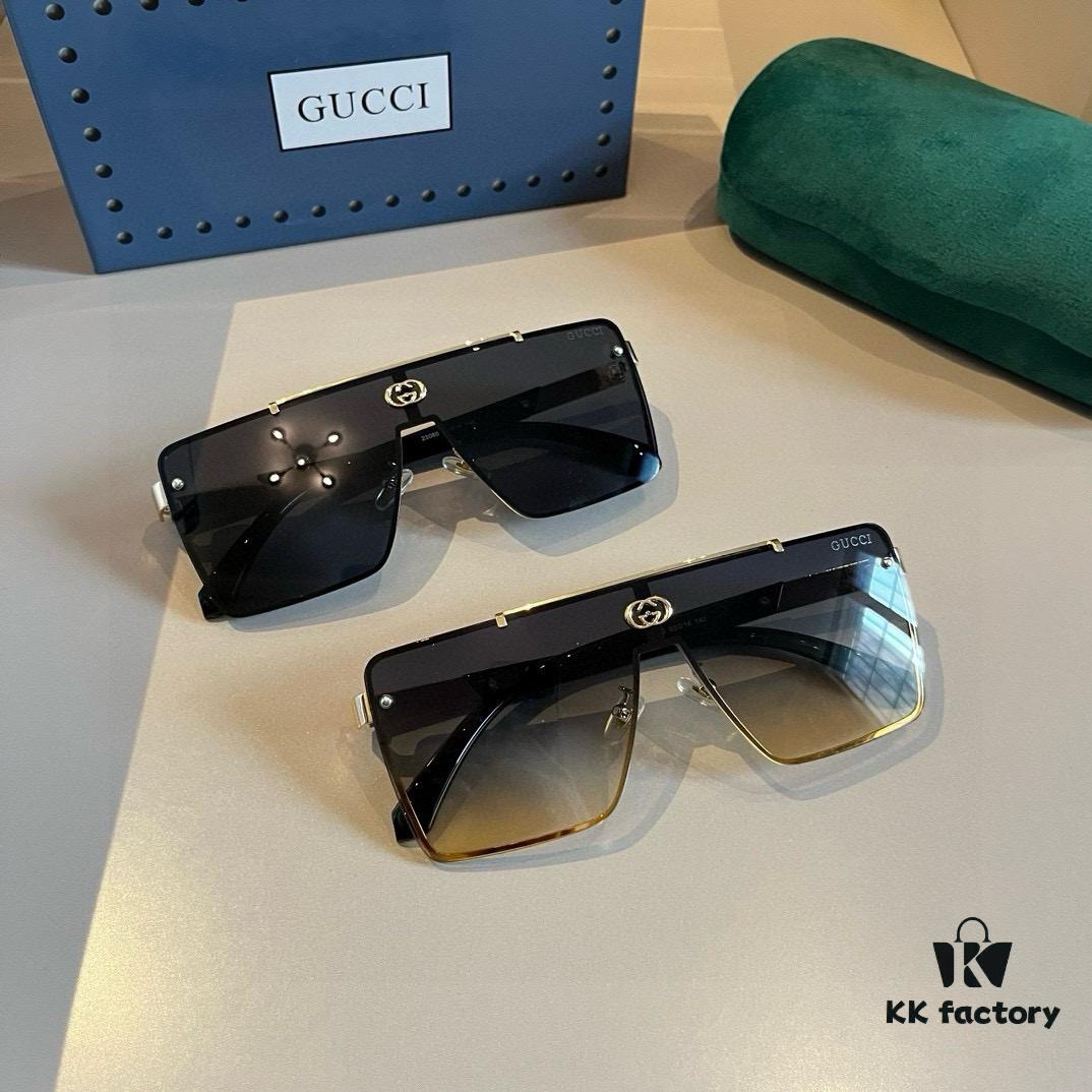 Gucci Masterpiece Polarized Sunglasses, High-End Fashionable Unisex Oversized Slimming Sunglasses, High-Quality Driving Shades