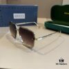 Gucci New Arrival Unisex Sunglasses 🕶️, Fashionable Metal Single-Bridge Aviator Style