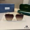 Gucci New Arrival Unisex Sunglasses 🕶️, Fashionable Metal Single-Bridge Aviator Style