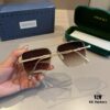 Gucci New Arrival Unisex Sunglasses 🕶️, Fashionable Metal Single-Bridge Aviator Style