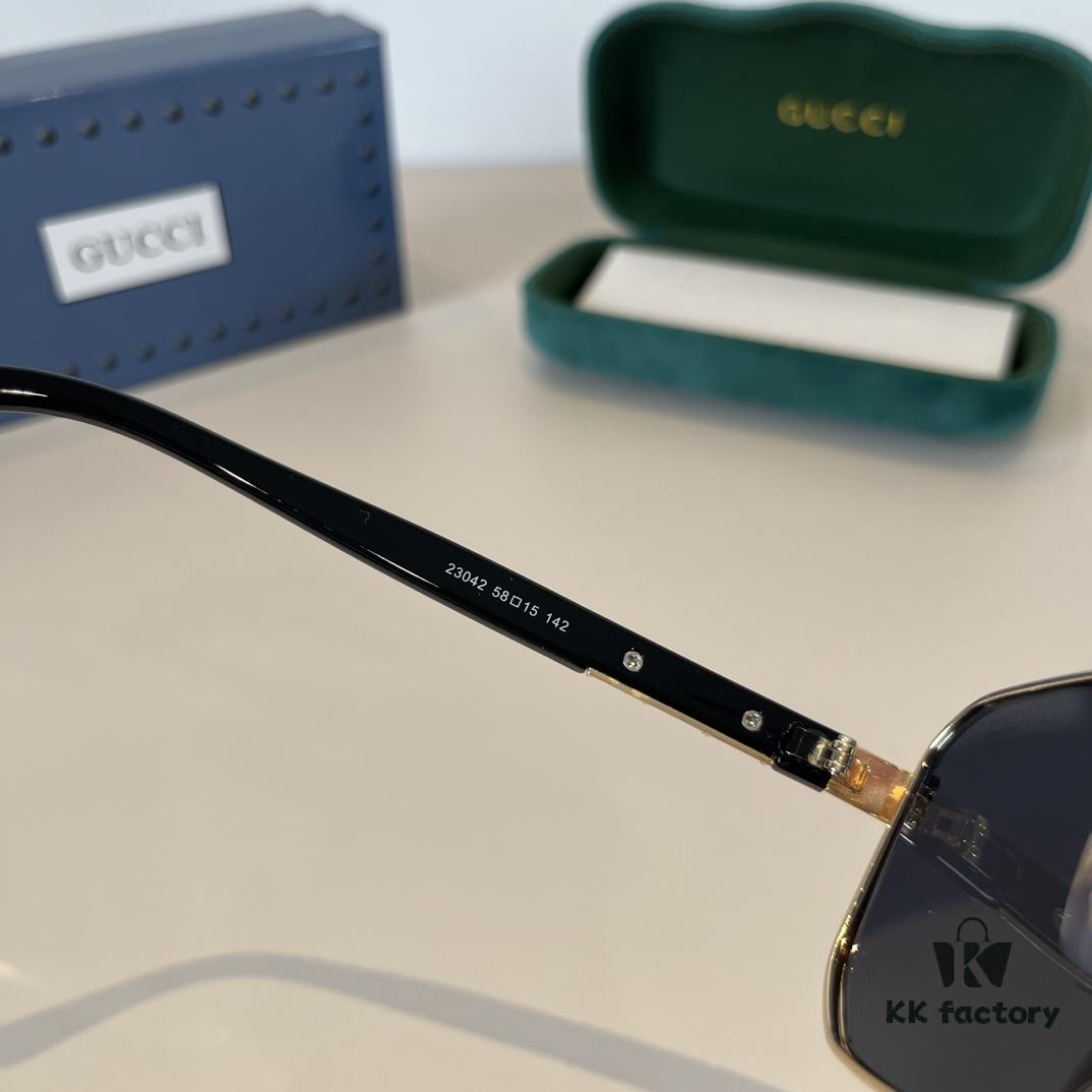 Gucci New Arrival Unisex Sunglasses 🕶️, Fashionable Metal Single-Bridge Aviator Style