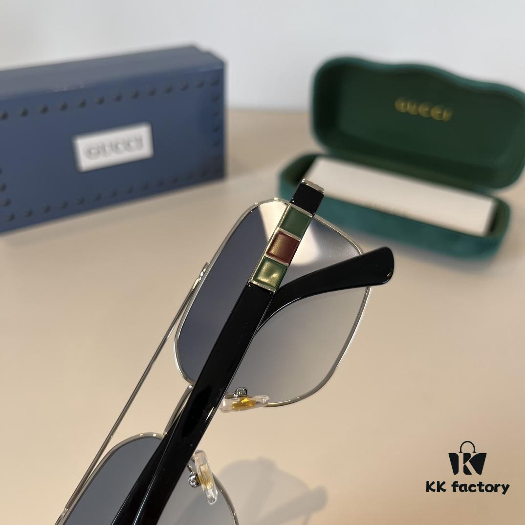 Gucci New Arrival Sunglasses 🕶️ Unisex Classic Metal Single-Bridge Aviator Style