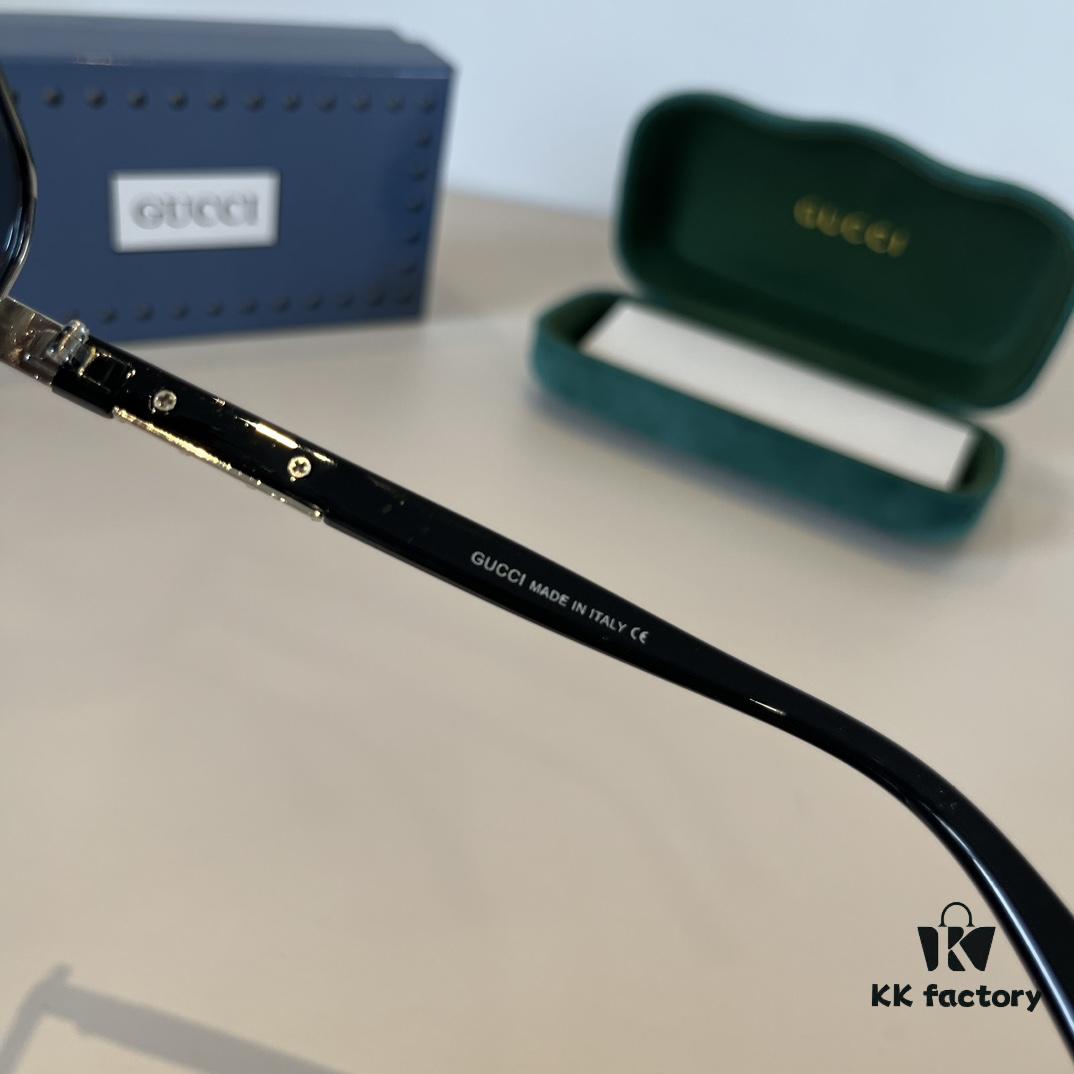 Gucci New Arrival Sunglasses 🕶️ Unisex Classic Metal Single-Bridge Aviator Style