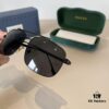 Gucci New Arrival Unisex Sunglasses 🕶️, Fashionable Metal Single-Bridge Aviator Style