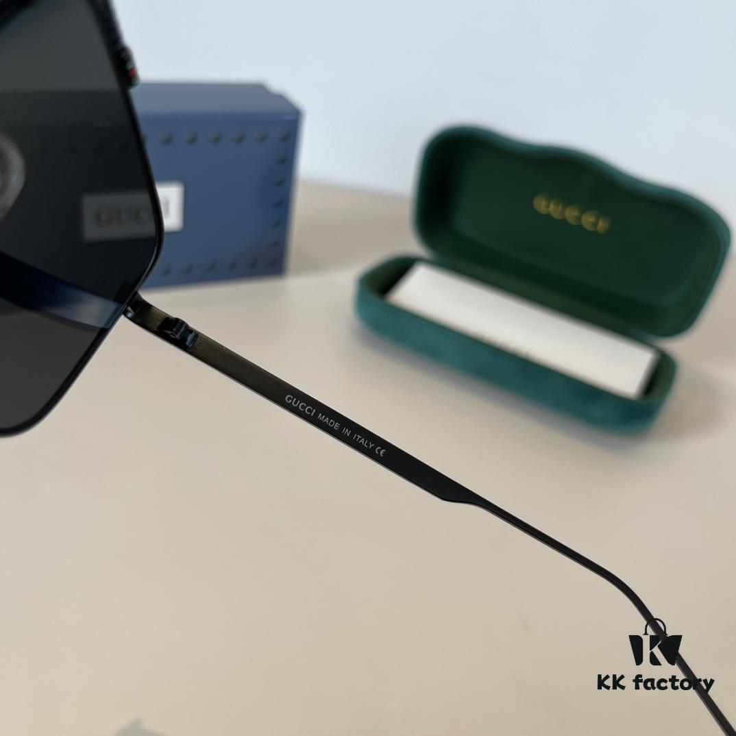 Gucci New Arrival Unisex Sunglasses 🕶️, Fashionable Metal Single-Bridge Aviator Style