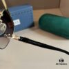 Gucci New Arrival Sunglasses 🕶️ Unisex, Extremely Comfortable Wear, Fashionable Metal Single-Bridge Aviator Round Sunglasses