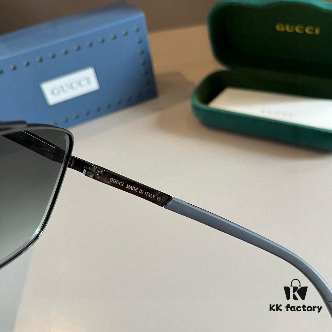 Gucci New Arrival Unisex Sunglasses 🕶️, Fashionable Metal Frame Aviator Style
