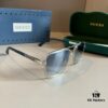 Gucci New Arrival Sunglasses 🕶️ Unisex Classic Metal Single-Bridge Aviator Style