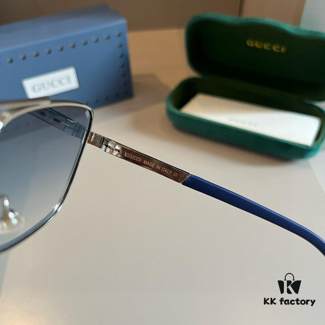 Gucci New Arrival Sunglasses 🕶️ Unisex Classic Metal Single-Bridge Aviator Style