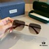 Gucci New Arrival Unisex Sunglasses 🕶️, Fashionable Metal Single-Bridge Aviator Style