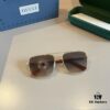 Gucci New Arrival Unisex Sunglasses 🕶️, Fashionable Metal Single-Bridge Aviator Style
