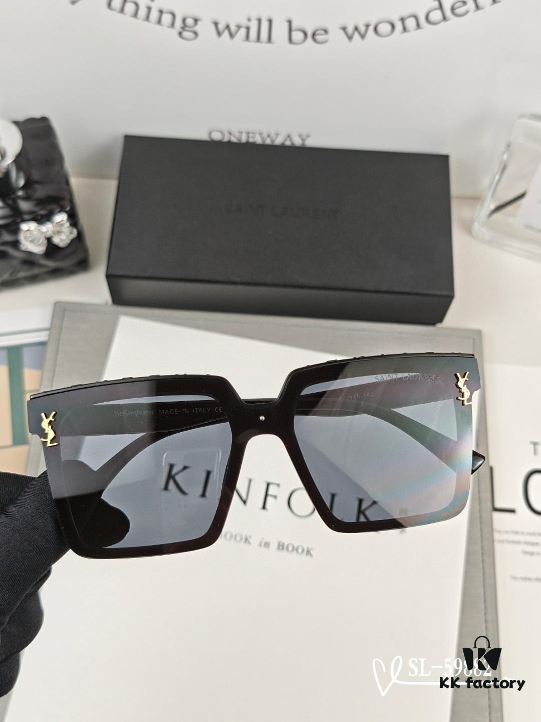 YSL Saint Laurent Sunglasses with Polaroid HD Lenses, TR90 Frame, Lightweight and Comfortable, Model 59882