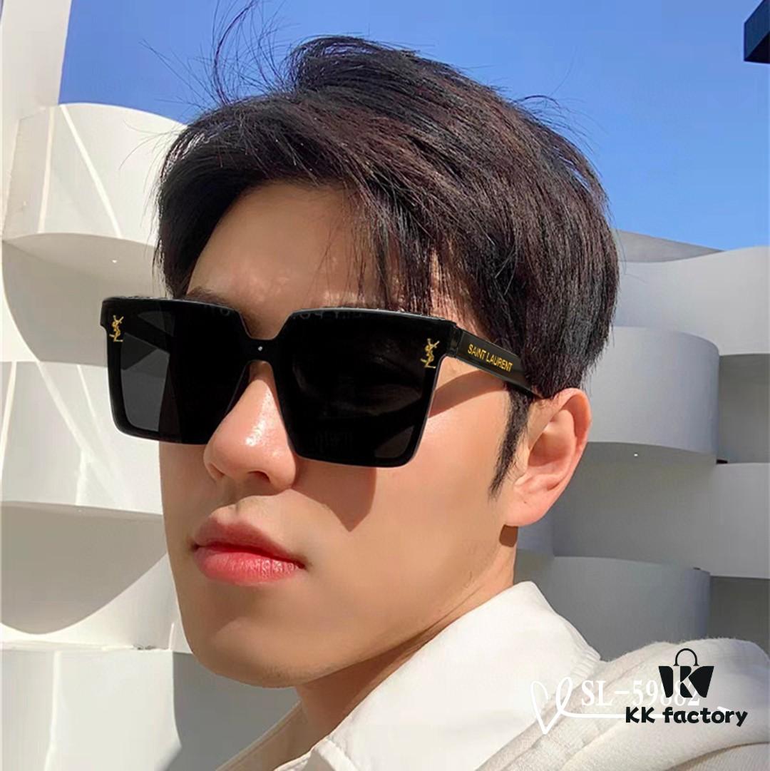 YSL Saint Laurent Sunglasses with Polaroid Resin HD Lenses, TR90 Frame for Lightweight Comfort, UV Protection, Fashionable Travel Essential