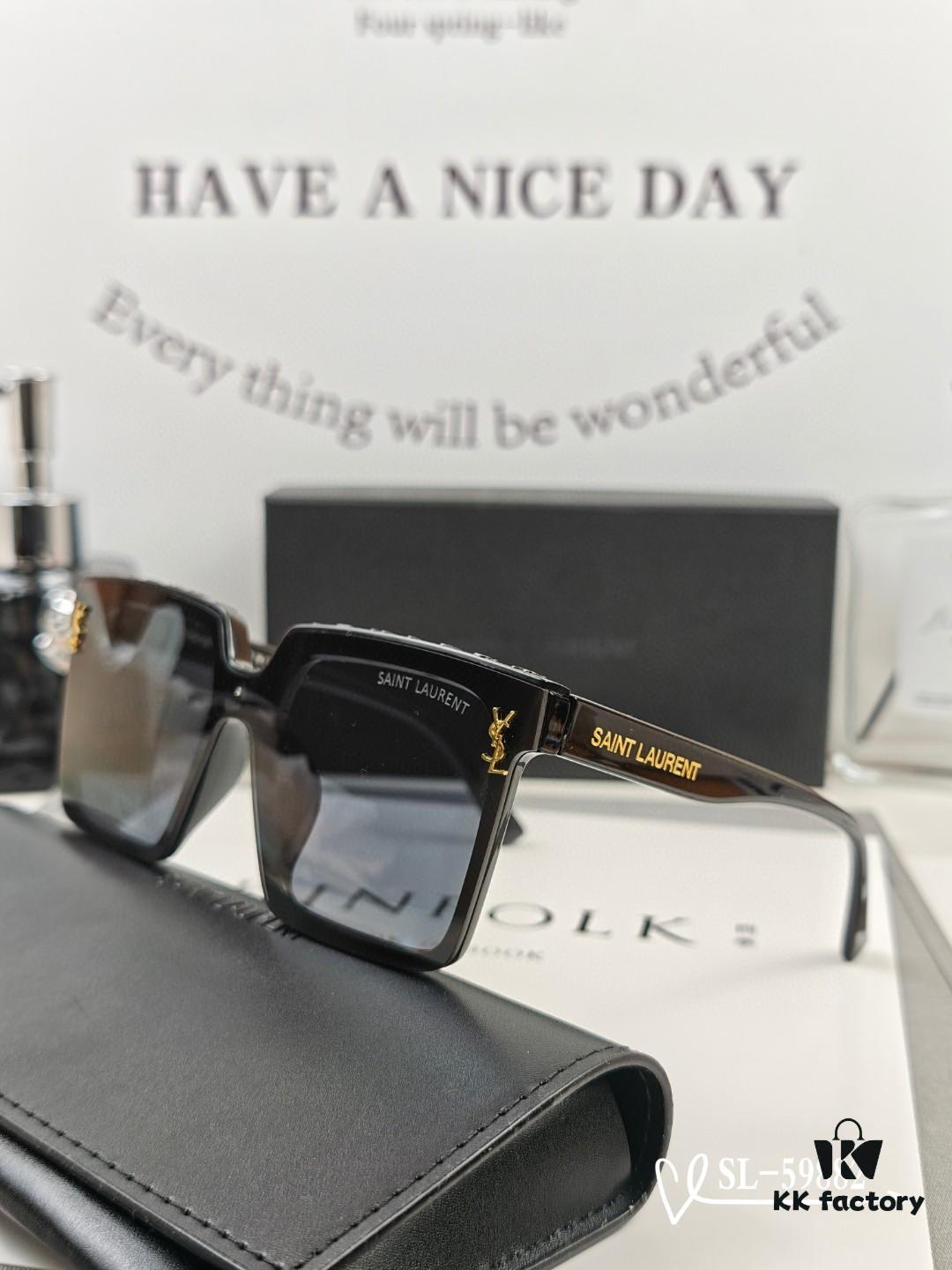 YSL Saint Laurent Sunglasses with Polaroid Resin HD Lenses, TR90 Frame for Lightweight Comfort, UV Protection, Fashionable Travel Essential