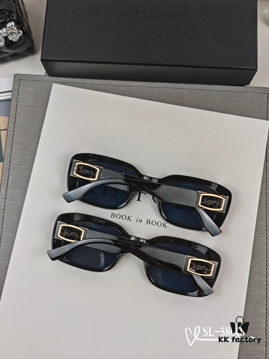 YSL Saint Laurent Sunglasses with Polaroid HD Lenses, TR90 Frame Lightweight and Comfortable, Size 57-16-148, Stylish UV Protection Sun Glasses for Travel and Driving