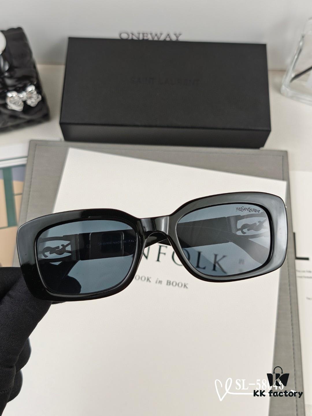 YSL Saint Laurent Sunglasses with Polaroid HD Lenses, TR90 Frame Lightweight and Comfortable, Size 57-16-148, Stylish UV Protection Sun Glasses for Travel and Driving