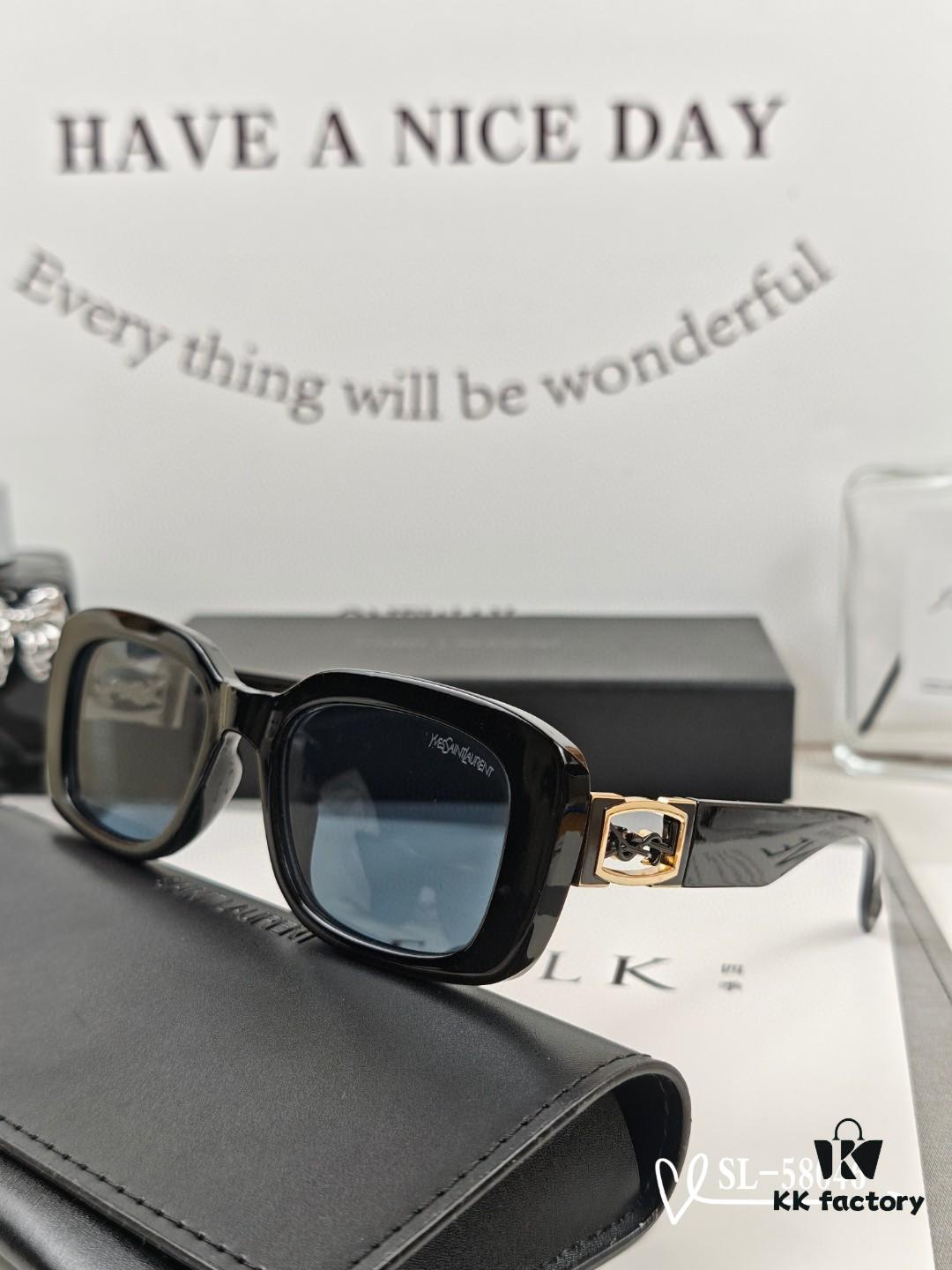 YSL Saint Laurent Sunglasses with Polaroid HD Lenses, TR90 Frame Lightweight and Comfortable, Size 57-16-148, Stylish UV Protection Sun Glasses for Travel and Driving