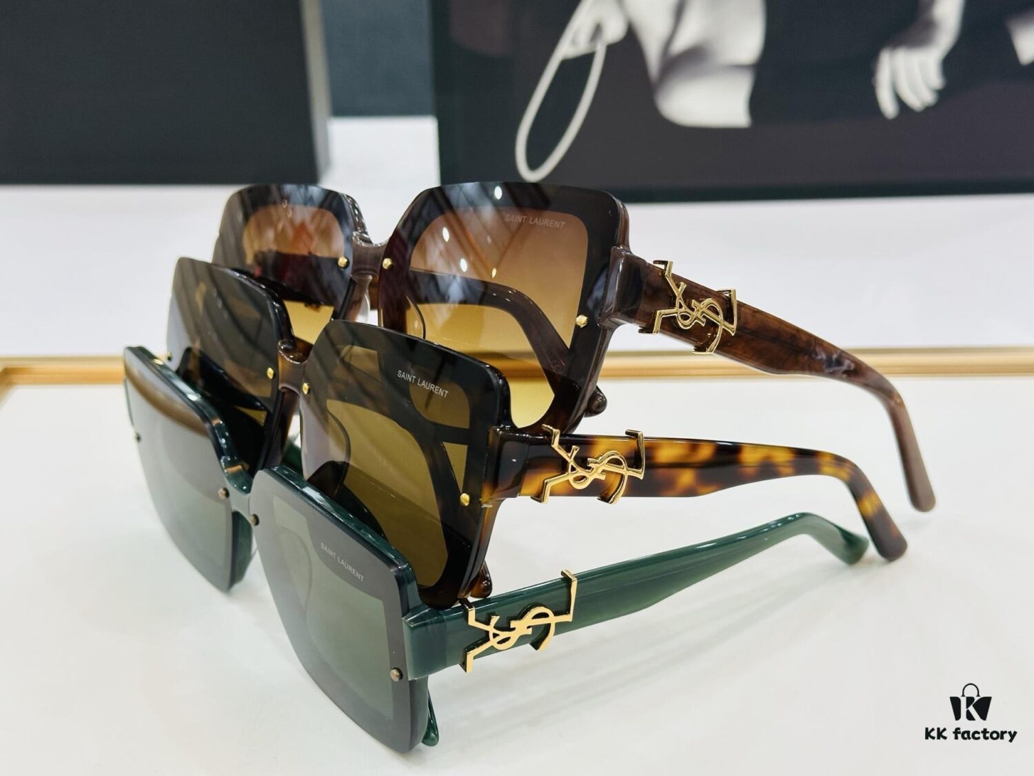 Influencer Hit Saint Laurent 💫SL M314💫 Size: 66 □ 10-145 Plastic Frame Design K Playful and Sweet with Excellent Quality Sunglasses