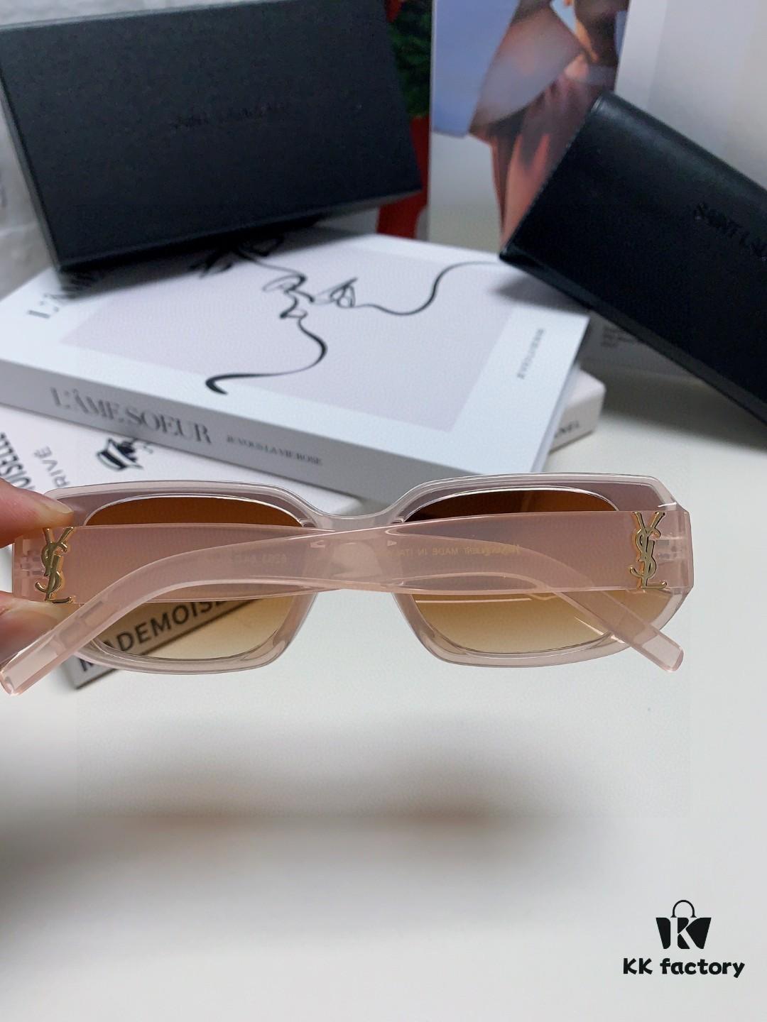 YSL Saint Laurent Women's Cat-Eye Fashion Sports Blue Light Blocking Sunglasses