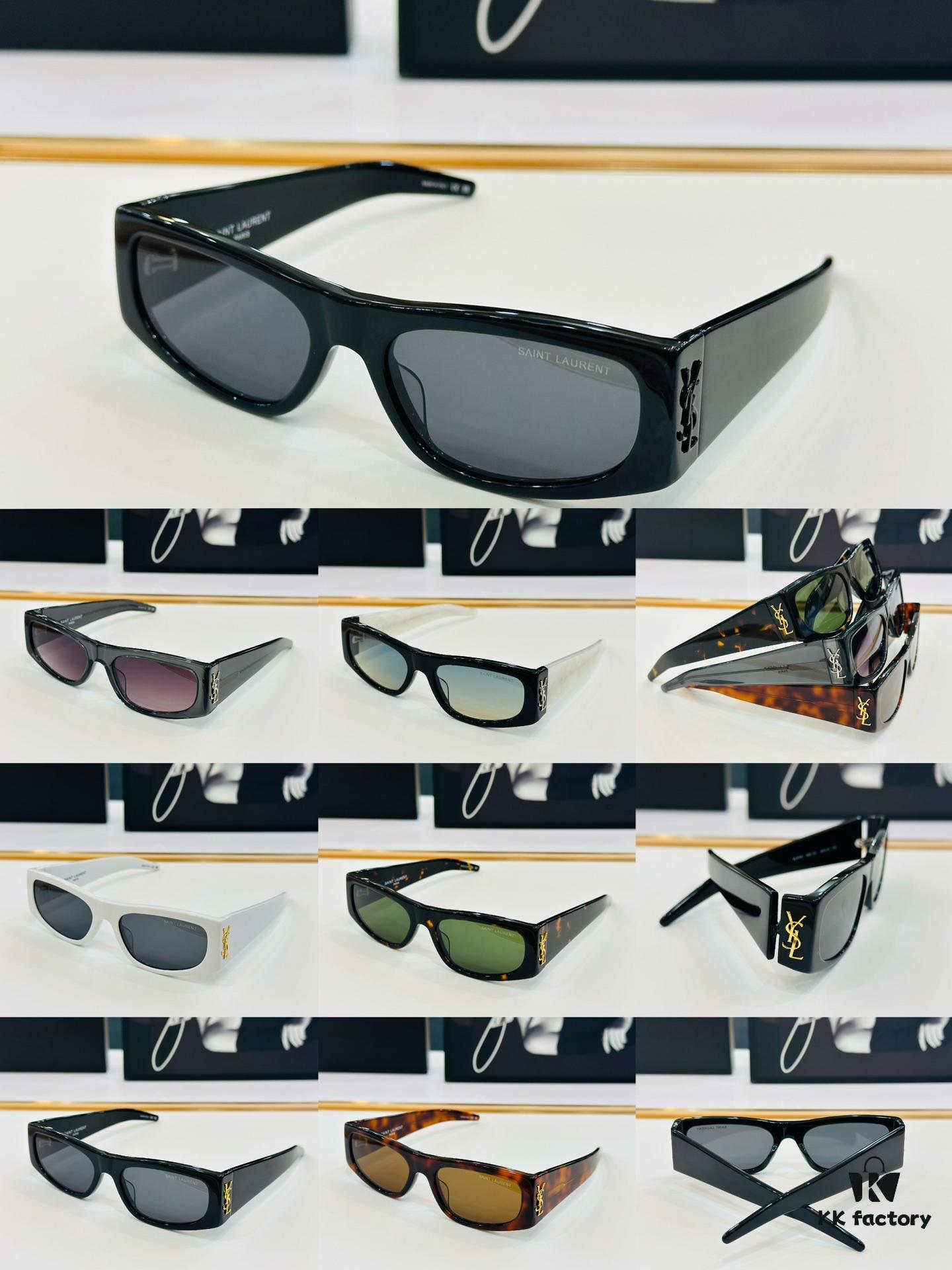 Trendy Best-selling Yves Saint Laurent 💫SL8192💫 Size: 66□13-135 Plastic Frame Design 💎❤️ Playful and Sweet, Excellent Texture, High Quality, Eyeglasses Sunglasses