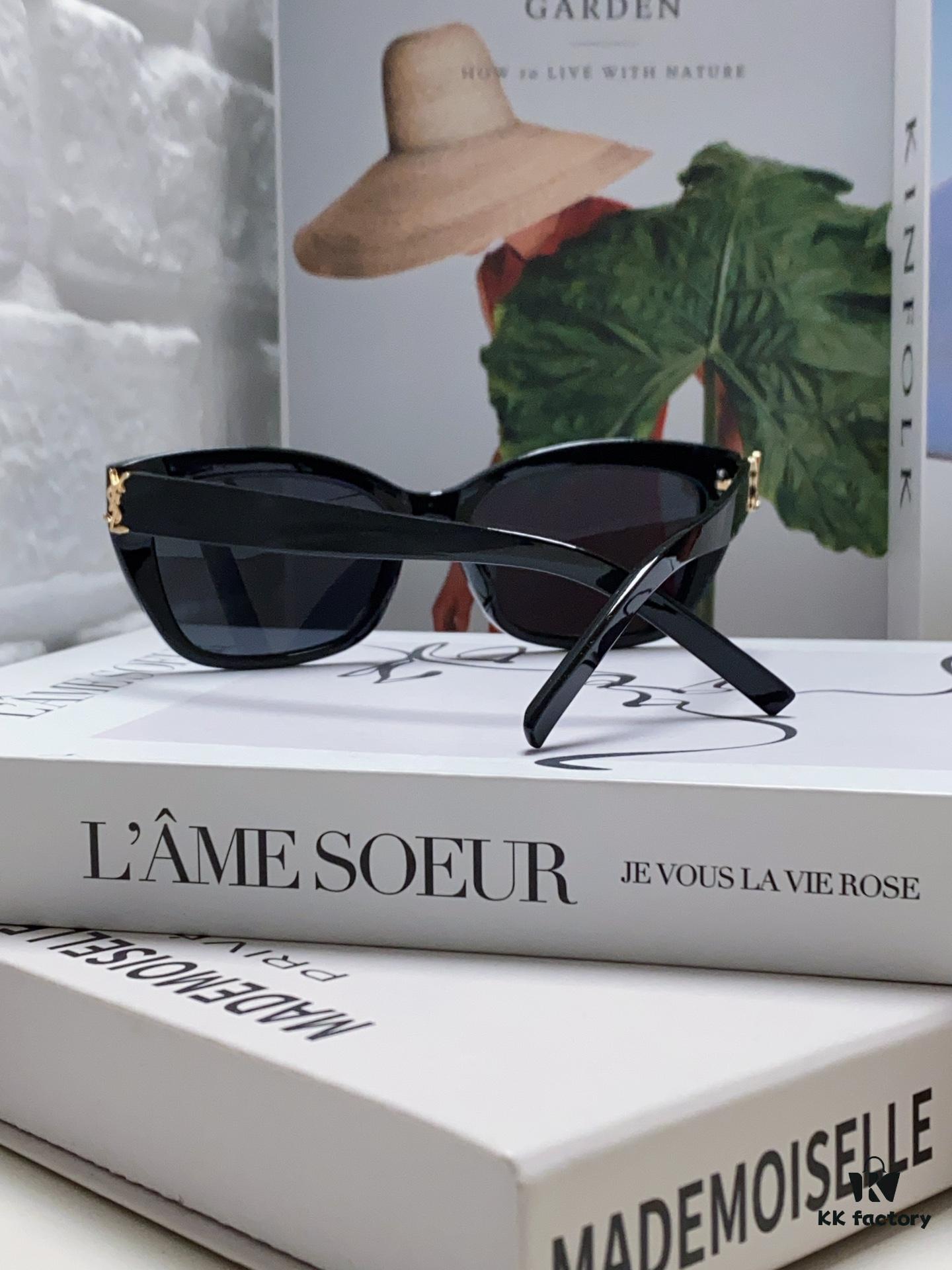 YSL Saint Laurent 2024 New Cat-Eye Sunglasses for Women, High-End UV Protection Polarized Sun Glasses, Trendsetting Influencer Favorite Women's Eyewear