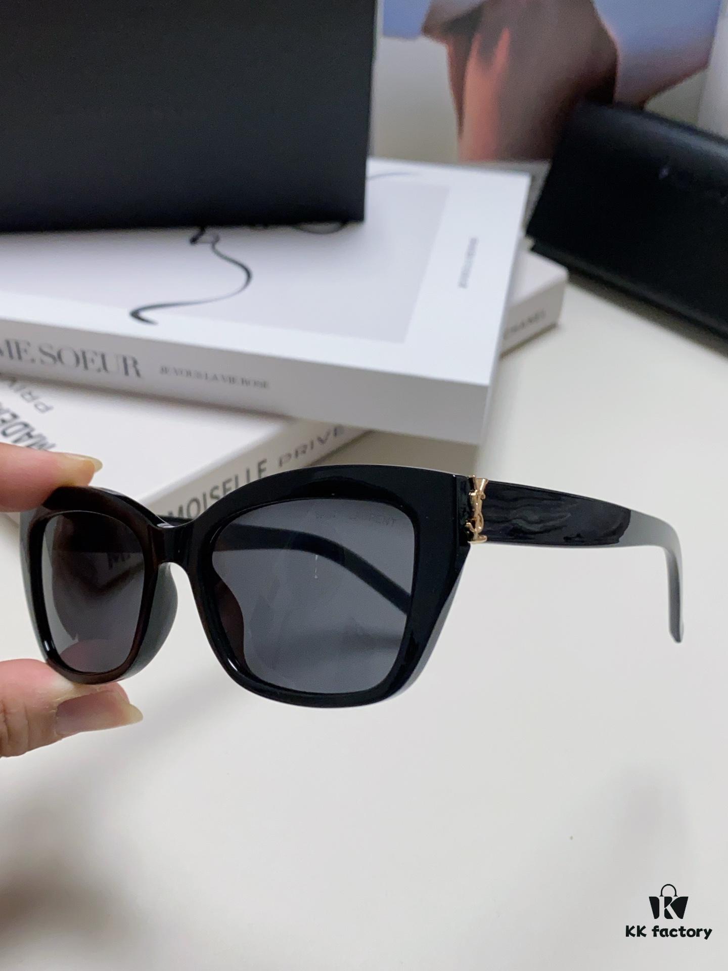 YSL Saint Laurent 2024 New Cat-Eye Sunglasses for Women, High-End UV Protection Polarized Sun Glasses, Trendsetting Influencer Favorite Women's Eyewear